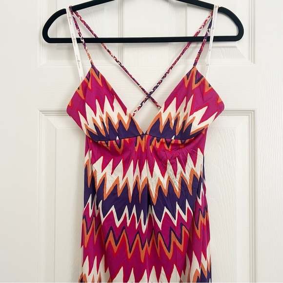 JB by Julie Brown Zigzag Maxi Dress - Pink and Cream - Picture 3 of 9